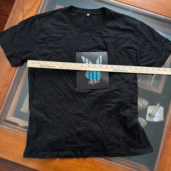 NEW UNISEX Sound Activated LED T-Shirt Light Up Flashing T-Shirt CROSS RELIGION - Picture 8 of 10